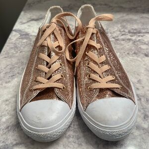 Rose Gold Glitter Sneakers